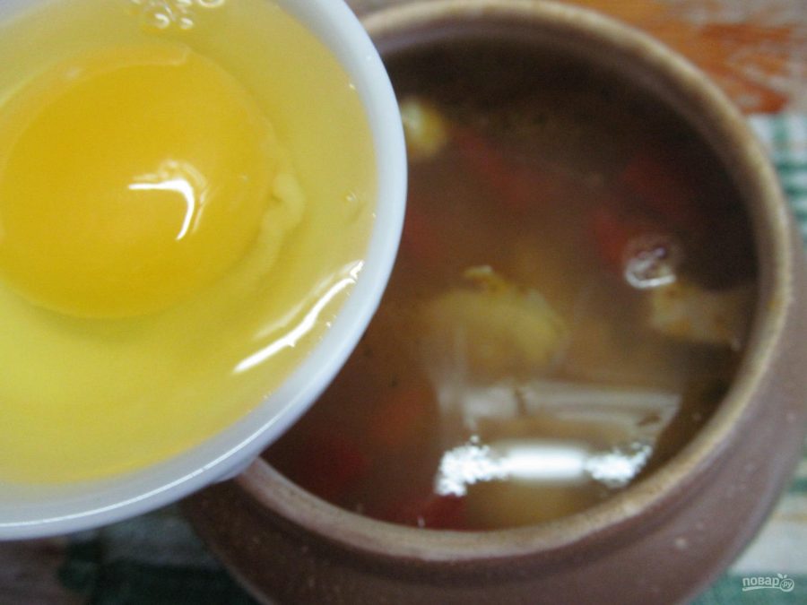 Мясной суп с чечевицей в духовке - фото шаг 6