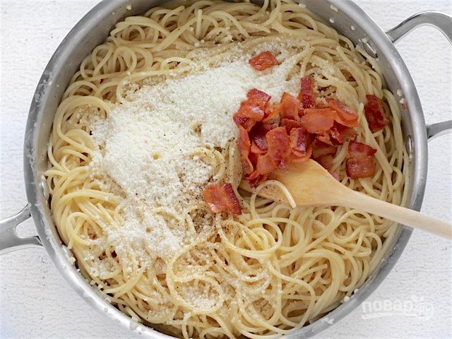 Рецепт спагетти "Карбонара" - фото шаг 7