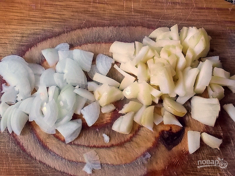 Пикантный салат с моченым яблоком - фото шаг 5