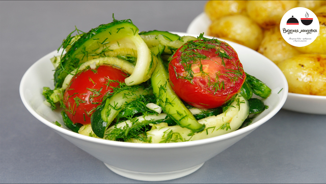 Фото к рецепту: Малосольный салат быстрый - удивительно просто и вкусно!
