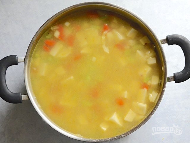 Суп с белой фасолью и беконом - фото шаг 6