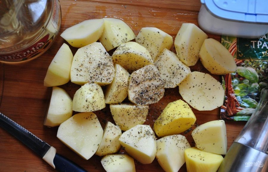 Запеченный картофель с фрикадельками - фото шаг 3
