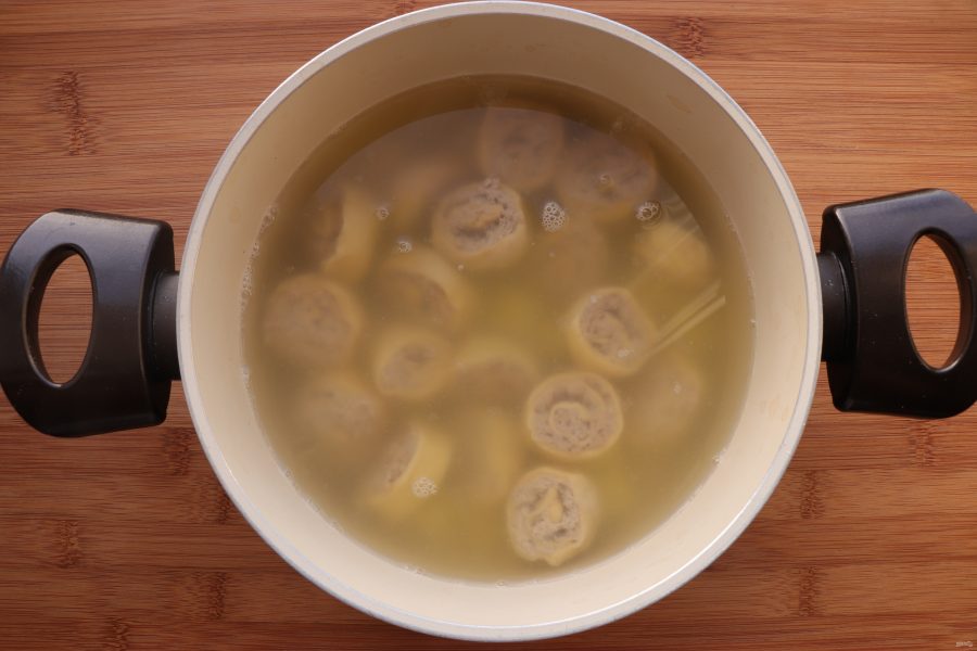 Суп с ленивыми пельменями - фото шаг 6