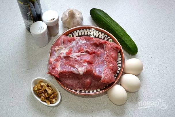 Салат с говядиной и яичными блинчиками - фото шаг 1