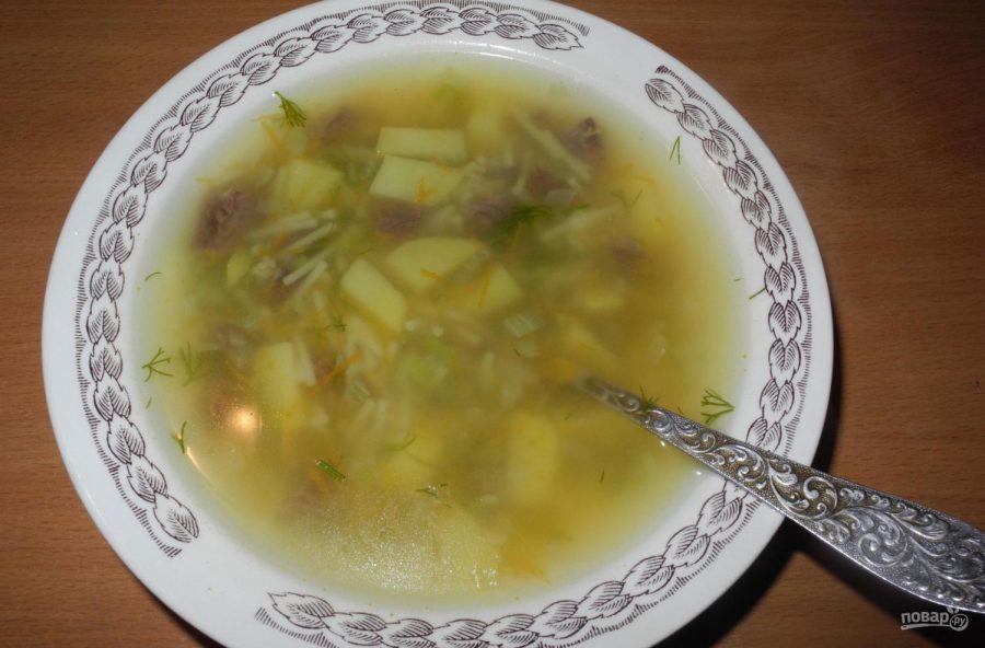 Суп из говядины с вермишелью - фото шаг 6