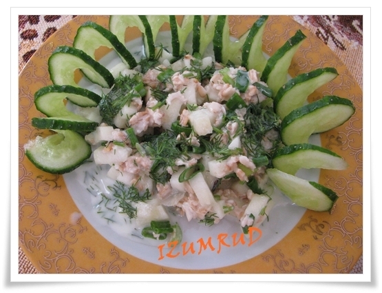 Фото к рецепту: Салат с кабачком :)