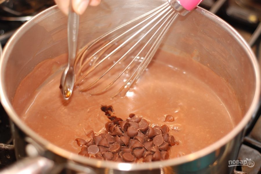 Шоколадный пудинг без яиц - фото шаг 5