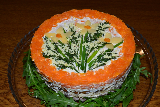 Фото к рецепту: Салат весенний букетик 