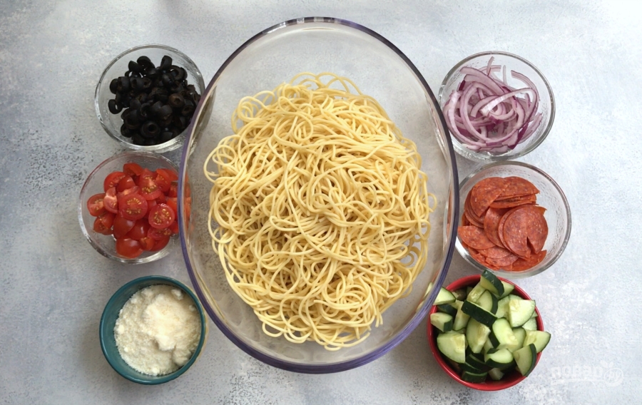 Салат из спагетти - фото шаг 1