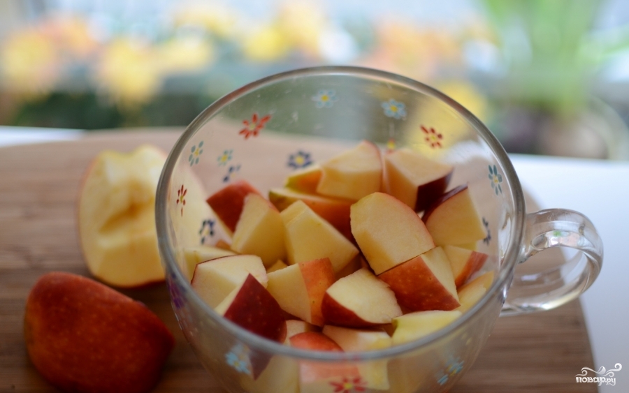 Яблоки с йогуртом - фото шаг 2