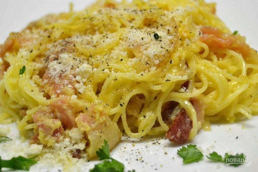 Итальянские спагетти "Карбонара" - фото шаг 10