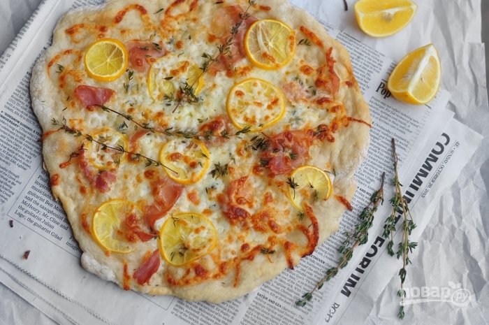 Пицца с прошутто и лимоном - фото шаг 4