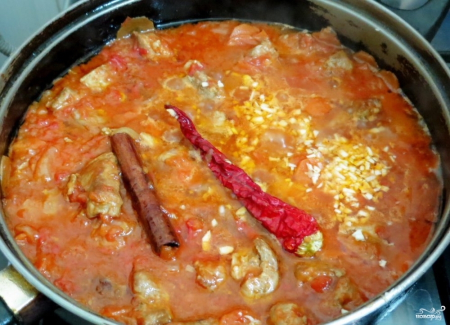 Томатный соус со свининой - фото шаг 5