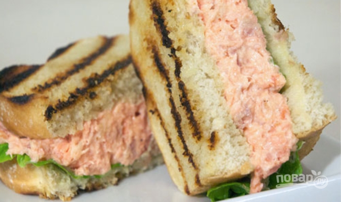 Сэндвич с лососем - фото шаг 3