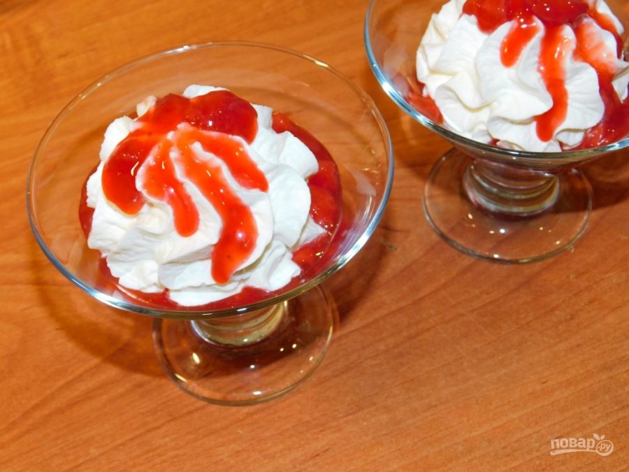 Творожно-сливочный десерт с ягодами - фото шаг 4