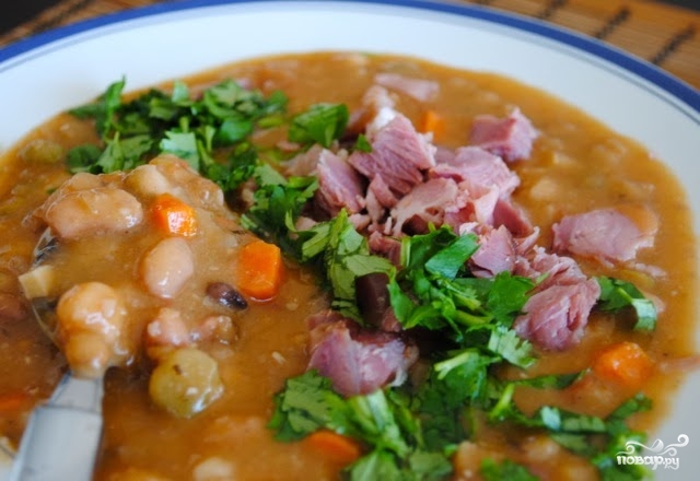 Гороховый суп из свиной рульки - фото шаг 10