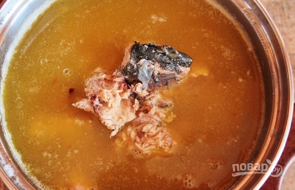 Рыбный суп из сайры - фото шаг 5