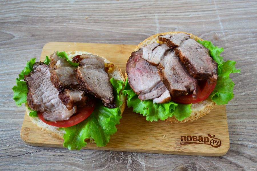 Сэндвичи с глазированной свининой - фото шаг 7