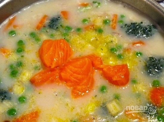 Суп из филе семги - фото шаг 7