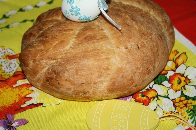 Фото к рецепту: Итальянский пасхальный картофельный хлебушек