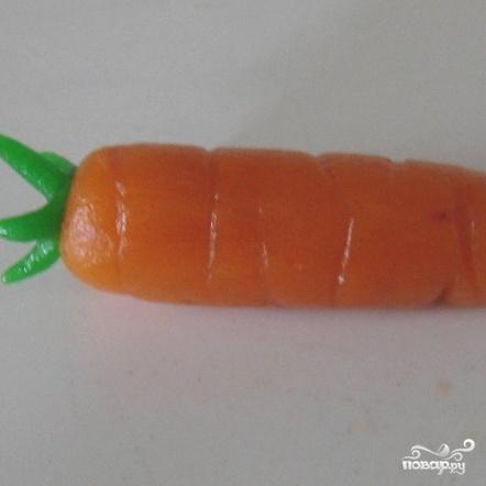 Морковки из марципана - фото шаг 6