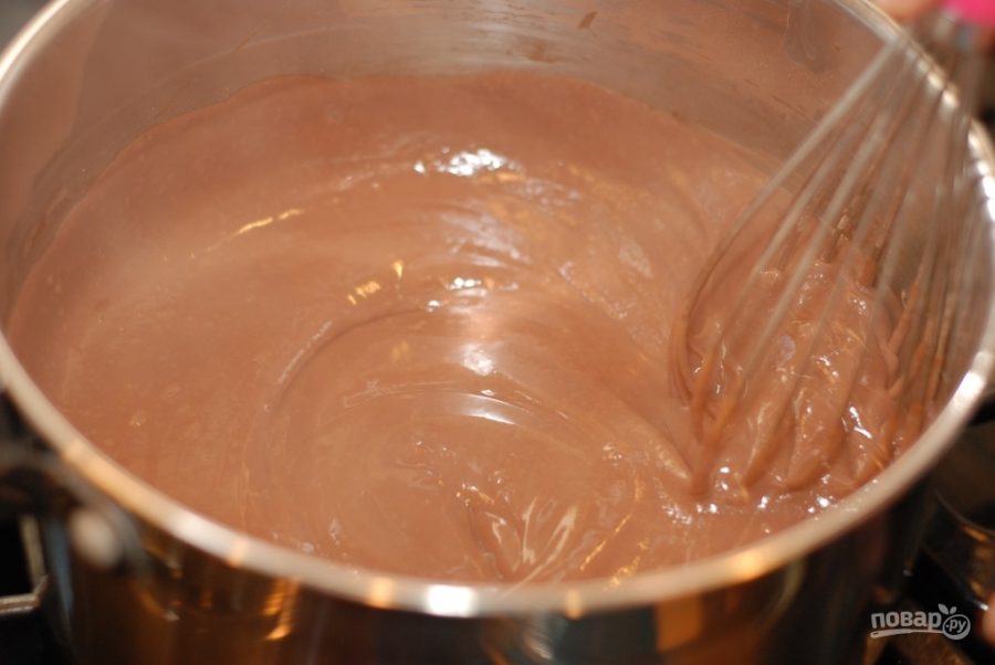 Шоколадный пудинг без яиц - фото шаг 4