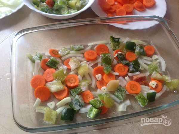 Свиной эскалоп с овощами в духовке - фото шаг 3