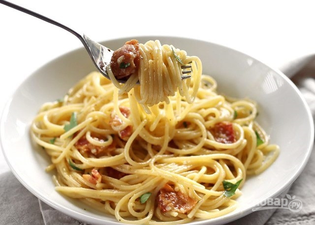 Рецепт спагетти "Карбонара" - фото шаг 9