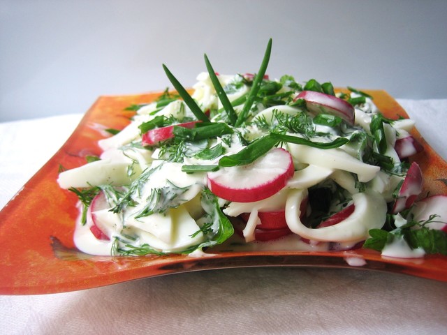 Фото к рецепту: Легкий салатик (один из вариантов)