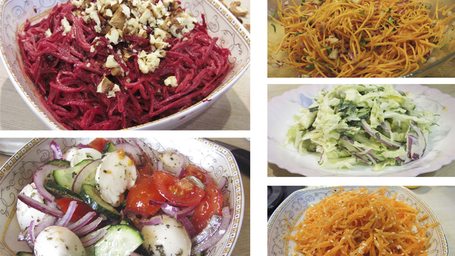 Фото к рецепту: Пять простых салатов на каждый день