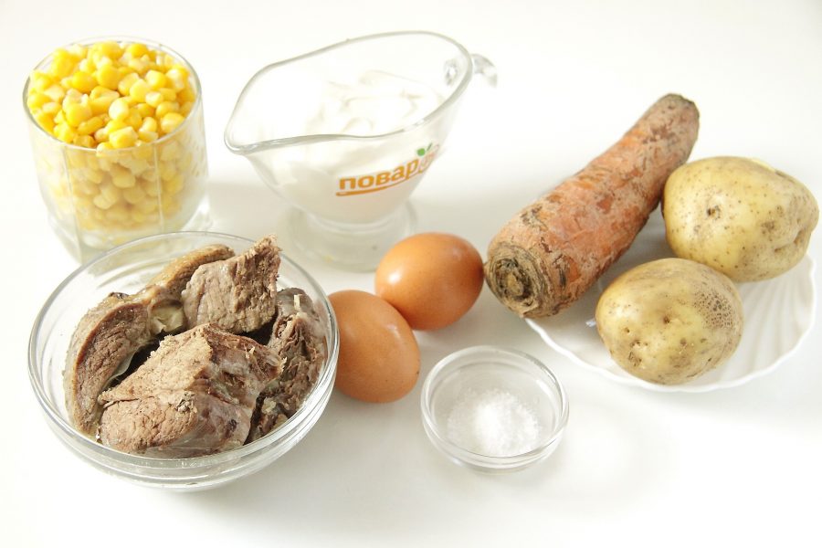 Салат с говядиной и кукурузой - фото шаг 1