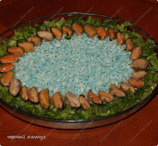 Фото к рецепту: Салат голубая лагуна 