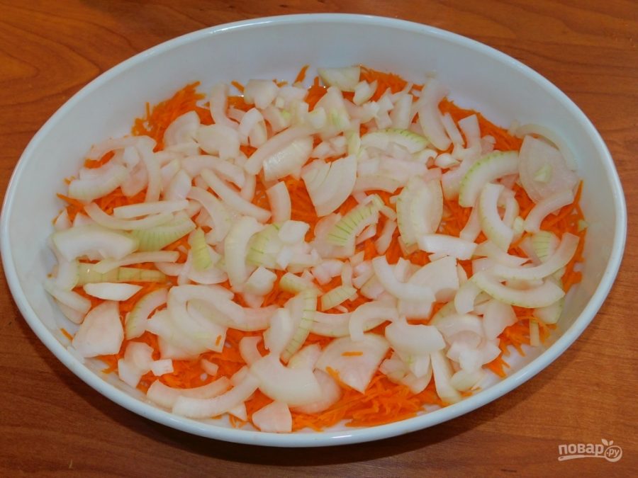 Рыба с овощами под сыром - фото шаг 2