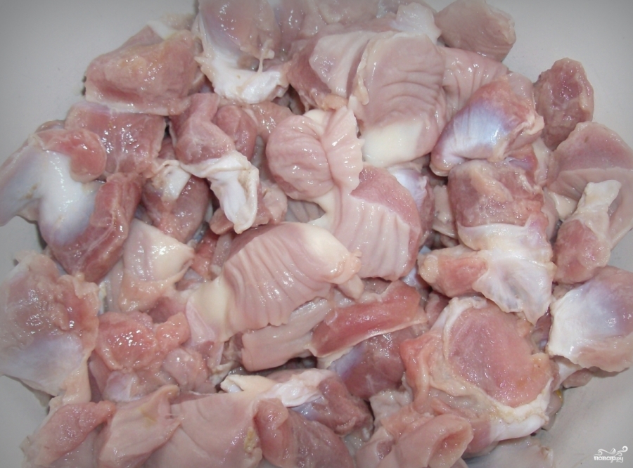 Куриные желудки в сливочном соусе - фото шаг 1