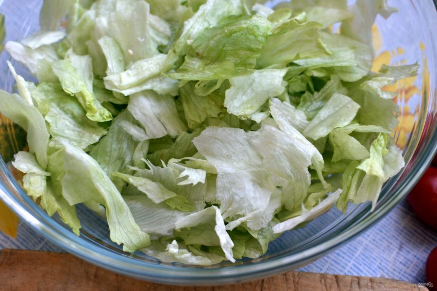 Салат с пряным языком и овощами - фото шаг 3