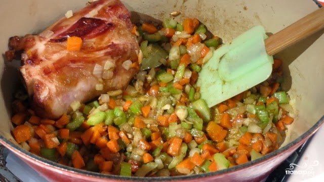 Гороховый суп из свиной рульки - фото шаг 5