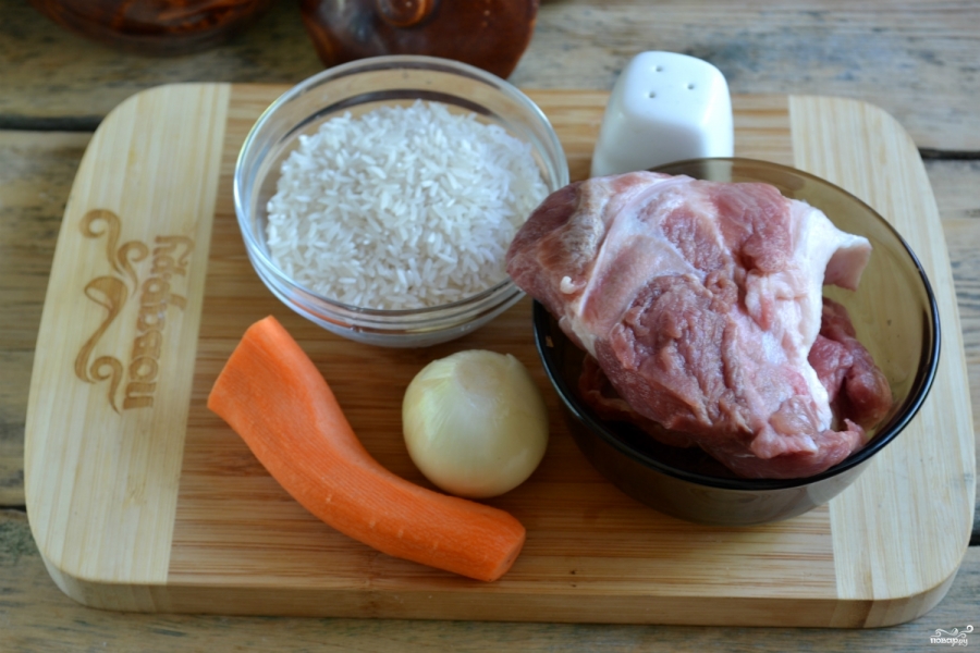 Рис с мясом в духовке - фото шаг 1