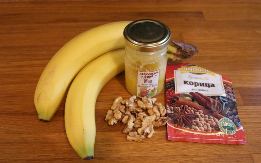 Печеный банан с медом - фото шаг 1