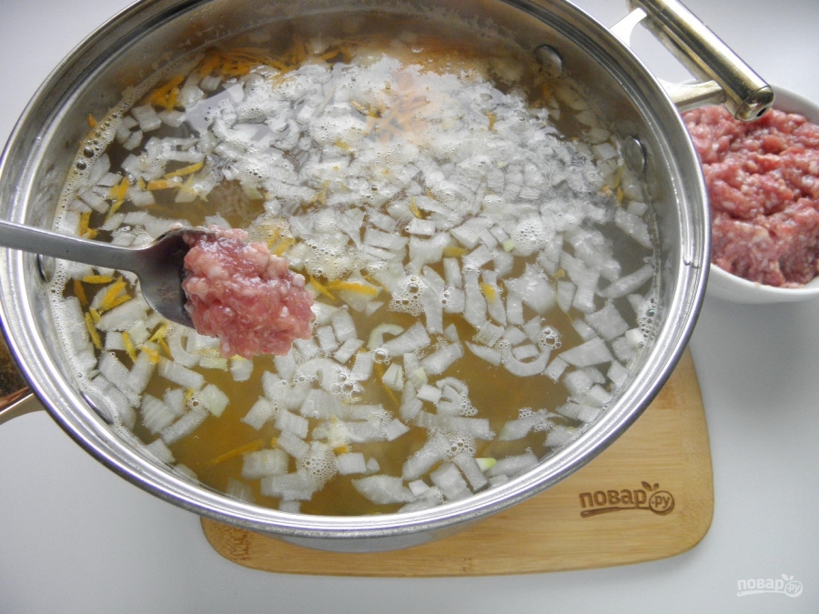 Суп с фрикадельками (ленивый) - фото шаг 4