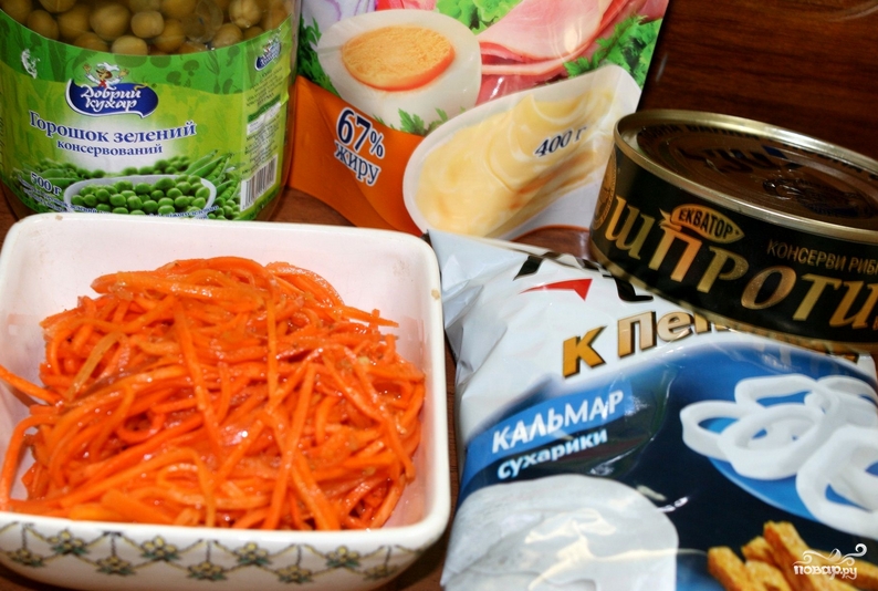 Корейская морковка с сухариками - фото шаг 1