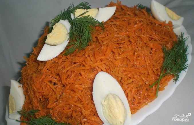 Салат с корейской морковью и ветчиной - фото шаг 5