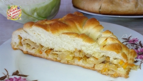 Фото к рецепту: Постный пирог с капустой в духовке