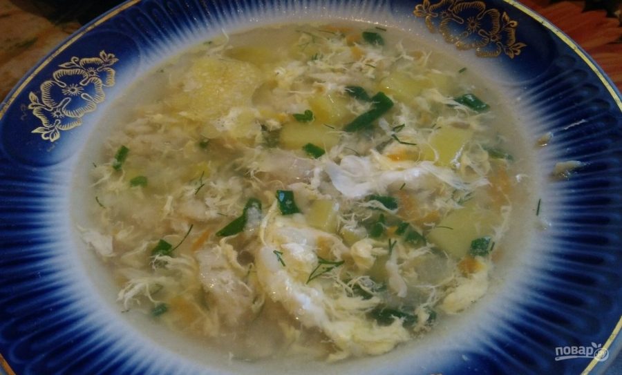 Суп из хека с рисом и яйцом - фото шаг 11