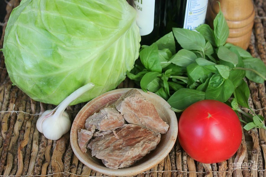 Салат из капусты с говядиной - фото шаг 1