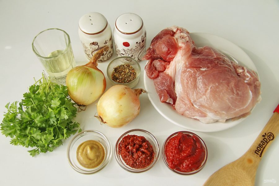 Шашлык из свинины с томатной пастой - фото шаг 1