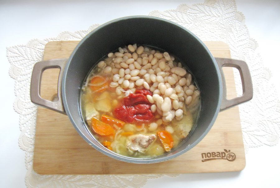 Свинина с фасолью в томатном соусе - фото шаг 9