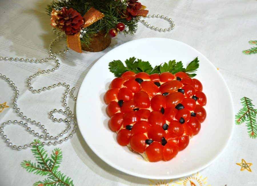 Салат "Зимняя ягода" - фото шаг 5