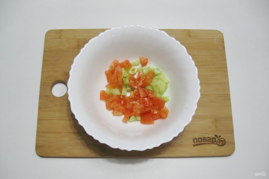 Постный салат с кальмарами - фото шаг 5