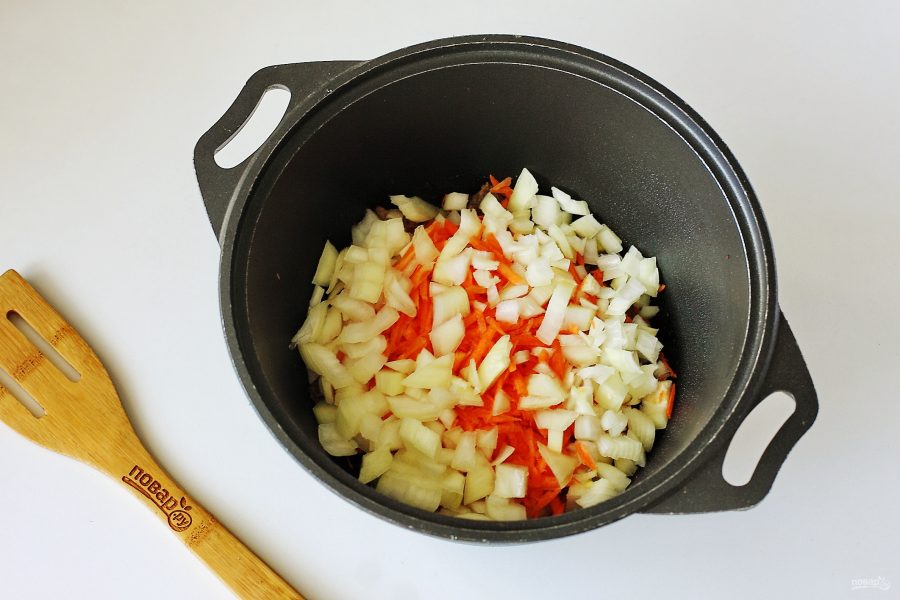 Рис с квашеной капустой и мясом - фото шаг 4