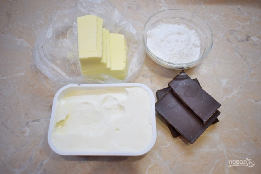 Шоколадный крем-чиз - фото шаг 1